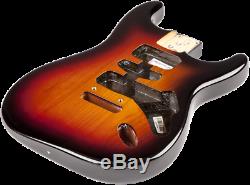 Genuine Fender USA Stratocaster/Strat HSH Body Modern Bridge 3-TONE SUNBURST