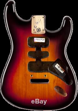 Genuine Fender USA Stratocaster/Strat HSH Body Modern Bridge 3-TONE SUNBURST