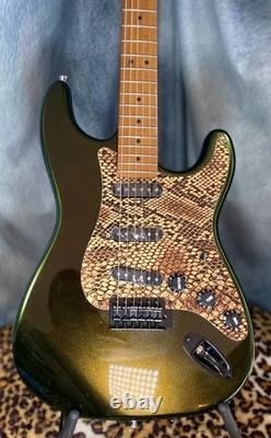 Guitar Monkey Stratocaster Roasted Maple Neck Stainless Frets, Grover Tuners