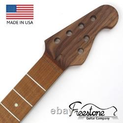 Guitar Neck Roast Curly on Black Walnut 24.75 MM Style Fits Fender Stratocaster