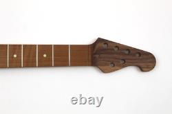 Guitar Neck Roast Curly on Black Walnut 24.75 MM Style Fits Fender Stratocaster
