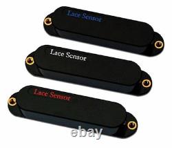 Lace Sensor Blue-Silver-Red 3-Pack S-S-S Pickup Set Black
