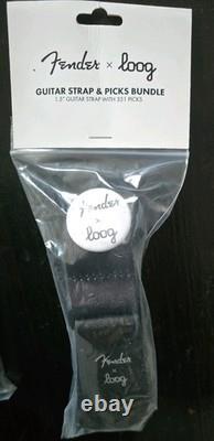 Loog Guitars Fender X Loog 3-String Stratocaster Black withStand, Strap, Tuner