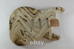 Mocha Swirl Mahogany SSS Strat Stratocaster body Fits Fender neck J172