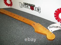 NEW Allparts Fender Licensed Neck For Stratocaster, Maple, Aged Satin #SMVF-C