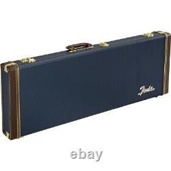 NEW Fender Classic Wood Guitar Hard Case Stratocaster Telecaster, Navy Blue
