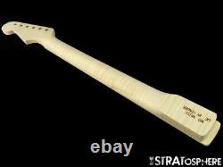 NEW Fender Lic WD Stratocaster Strat Replacement NECK AAA Flame Maple Modern 22
