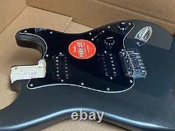 NEW Fender Squier Affinity HH Stratocaster CHARCOAL FROST METALLIC LOADED BODY