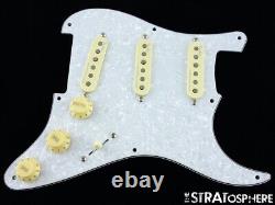 NEW Fender Stratocaster LOADED PICKGUARD Gen 4 Noiseless White Pearloid, 8 Hole