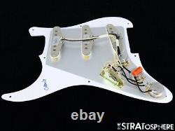 NEW Fender Stratocaster LOADED PICKGUARD Strat C Shop 69 White Pearloid 8 Hole