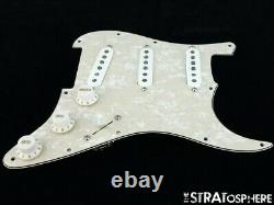 NEW Fender Stratocaster LOADED PICKGUARD Strat Tex Mex Aged Pearloid 11 Hole