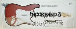 NEW OEM Rock Band 3 Nintendo Wii Wii-U Wireless Fender Stratocaster Guitar RED