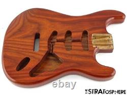 NEW Replacement BODY for Fender Stratocaster Strat, Roasted Ash, Amber