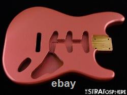 NEW Replacement BODY for Fender Stratocaster Strat, Roasted Ash, Burgundy Mist