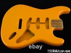 NEW Replacement BODY for Fender Stratocaster Strat, Roasted Ash, Capri Orange