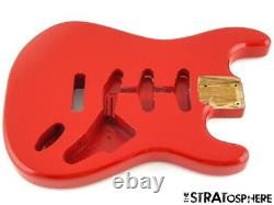 NEW Replacement BODY for Fender Stratocaster Strat, Roasted Ash, Fiesta Red