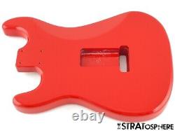 NEW Replacement BODY for Fender Stratocaster Strat, Roasted Ash, Fiesta Red