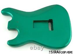 NEW Replacement BODY for Fender Stratocaster Strat, Roasted Ash, Metallic Green