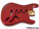 New Replacement Body For Fender Stratocaster Strat, Roasted Ash, Metallic Red