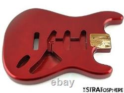 NEW Replacement BODY for Fender Stratocaster Strat, Roasted Ash, Metallic Red