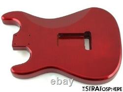 NEW Replacement BODY for Fender Stratocaster Strat, Roasted Ash, Metallic Red