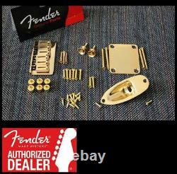 New Fender American Standard Hardtail Gold Stratocaster Body Hardware Set Strat
