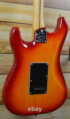 New Fender American Ultra Luxe Stratocaster Plasma Red Burst withCase