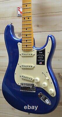 New Fender American Ultra Stratocaster Maple Fingerboard Cobra Blue withCase