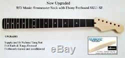 New Fender Licenced WD Music Stratocaster Strat Neck with Ebony Fretboard