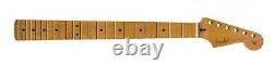 New Fender Roasted Maple Stratocaster Neck Flat Oval 22 Jumbo Frets 12 Radius