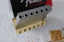 New Fender Stratocaster GOLD 2 3/16 Tremolo Hardware Set w Tuners for USA Strat