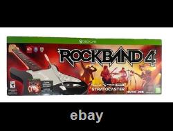 New Sealed Rock Band 4 Wireless Fender Stratocaster Guitar Xbox One W Game Nib