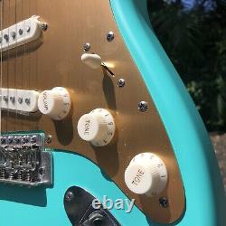 New Squier 40th Anniversary Stratocaster Satin Seafoam Green with Maple FB