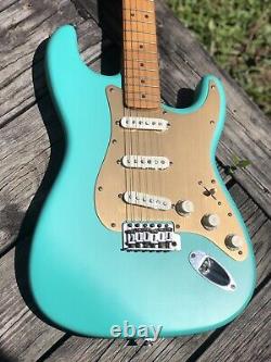 New Squier 40th Anniversary Stratocaster Satin Seafoam Green with Maple FB