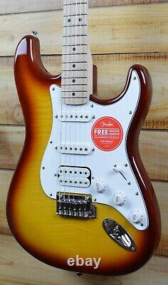 New Squier Affinity Stratocaster Electric Guitar HSS Sienna Sunburst