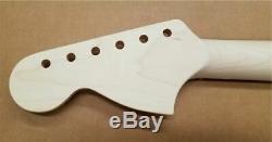 New UNFINISHED Maple Strat Neck with Ebony fretboard, Large Headstock. ACG-SEUBH