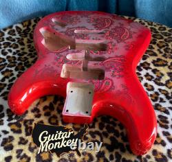 Paisley Stratocaster HSH Alder Fender Replacement Body Shielded Cavity