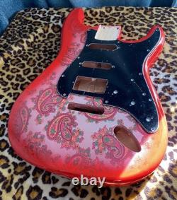 Paisley Stratocaster Replacement HSH Alder Body Shielded Cavity