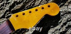 Relic Fender Stratocaster Strat Neck W Aged Clay Inlays Custom SRO C By Django