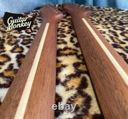 Roasted Mahogany Tele Neck Rosewood Slab Stainless Steel Rolled Frets Bone Nut