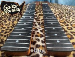 Roasted Mahogany Tele Neck Rosewood Slab Stainless Steel Rolled Frets Bone Nut