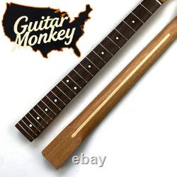 Roasted Mahogany Tele Neck Rosewood Slab Stainless Steel Rolled Frets Bone Nut