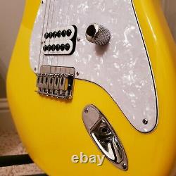 SALE 2021 Strat Build Hardtail Fender Invader Graffiti Yellow Tom Delonge Style