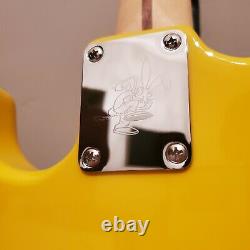 SALE 2021 Strat Build Hardtail Fender Invader Graffiti Yellow Tom Delonge Style