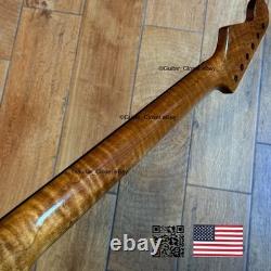 SALE Roasted Flame Maple Rosewood Strat Neck Stratocaster fits Fender body 2SME
