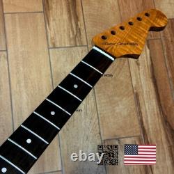 SALE Roasted Flame Maple Rosewood Strat Neck Stratocaster fits Fender body 2SME