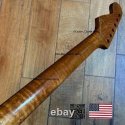 SALE Roasted Flame Maple Rosewood Strat Neck Stratocaster fits Fender body 2SME