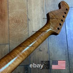 SALE Roasted Flame Maple Rosewood Strat Neck Stratocaster fits Fender body 2SME