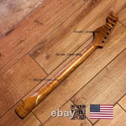 SALE Roasted Flame Maple Rosewood Strat Neck Stratocaster fits Fender body 2SME