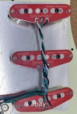 SHG5014 Hot Modern Noiseless Loaded Stratocaster Pickguard USA Spec Wiring New
